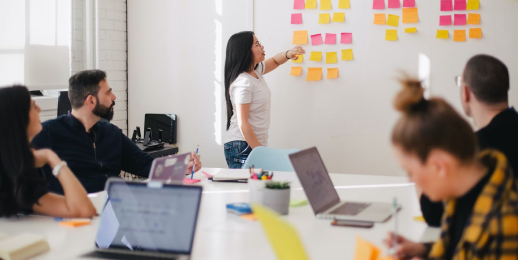 Team in a work environment
